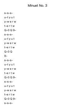 Minuet No. 3