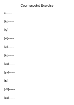 Counterpoint Exercise