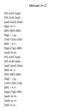 Minuet in C