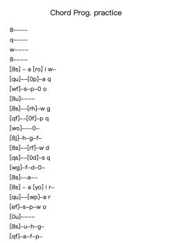 Chord Prog. practice (TBC)