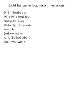 Eight bar game loop -a bit mysterious