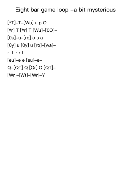 Eight bar game loop -a bit mysterious