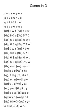 Canon in D Major