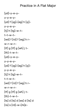 Practice in A Flat Major