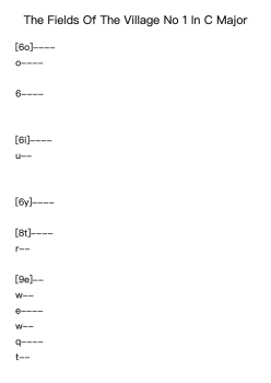 The Fields Of The Village No 1 In C Major