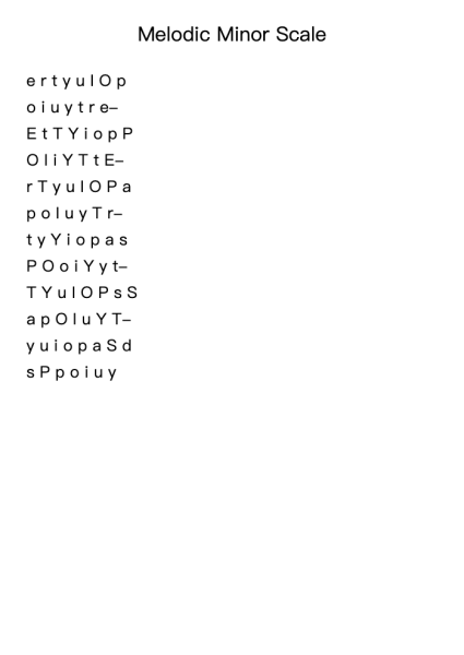 Melodic Minor Scale