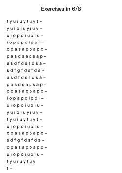 Exercises in 6/8