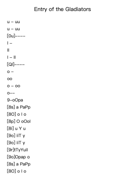 Entry of the Gladiators, Op. 68
