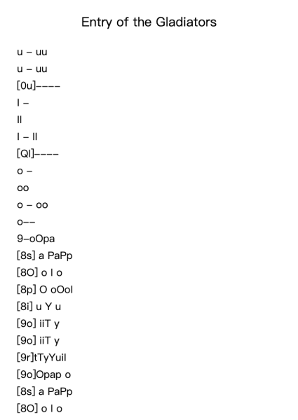 Entry of the Gladiators, Op. 68