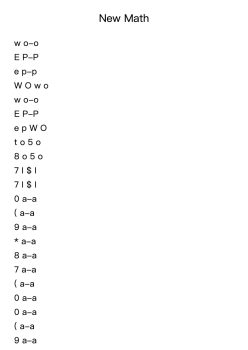New Math