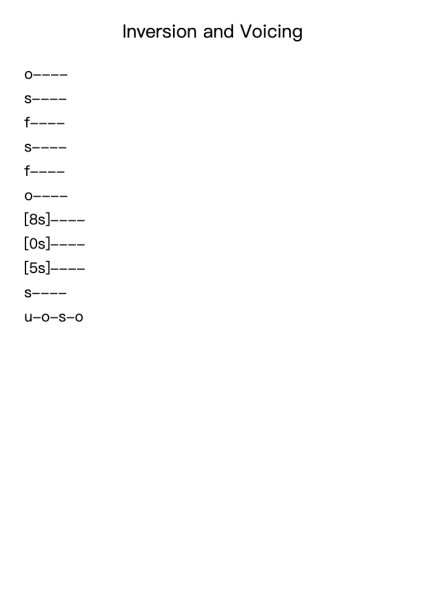 Inversion and Voicing