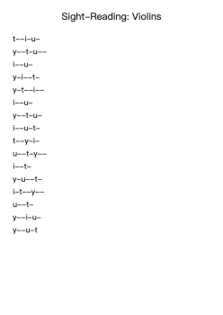 Sight-Reading: Violins