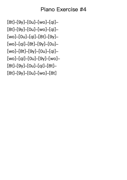 Piano Exercise #4