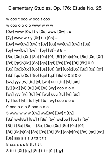 Elementary Studies, Op. 176: Etude No. 25