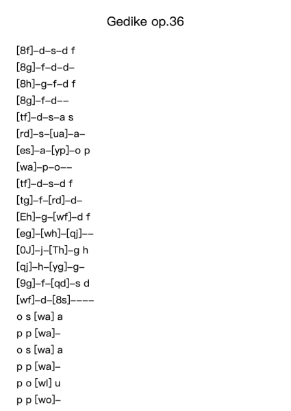 Gedike op.36