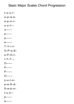 Basic Major Scales Chord Progression