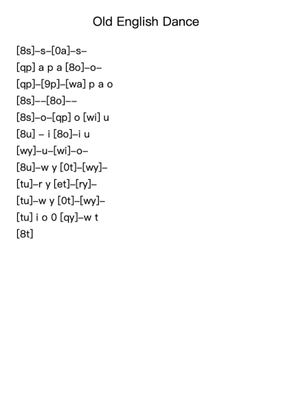 Old English Dance