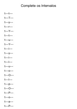 Complete os Intervalos