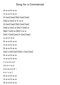 Song for a Commercial
