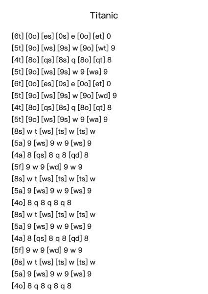 Titanic Roblox Piano Sheets by undefined-Arr.Pulip