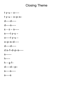 Closing Theme