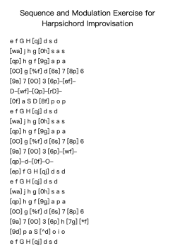 Sequence and Modulation Exercise for Harpsichord Improvisation