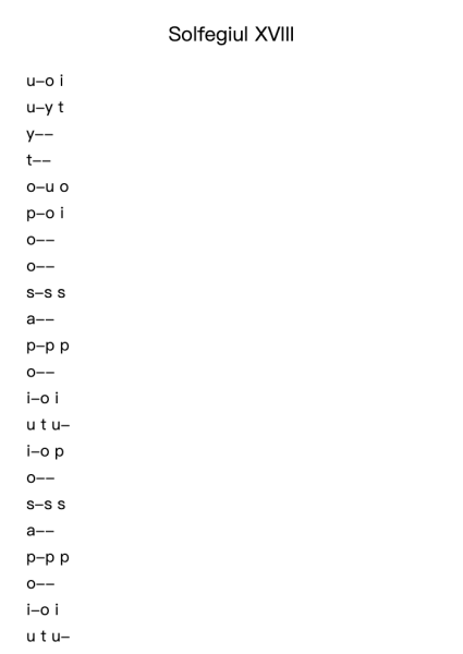 Solfegiul XVIII