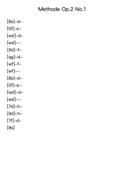 Methode Op.2 No.1