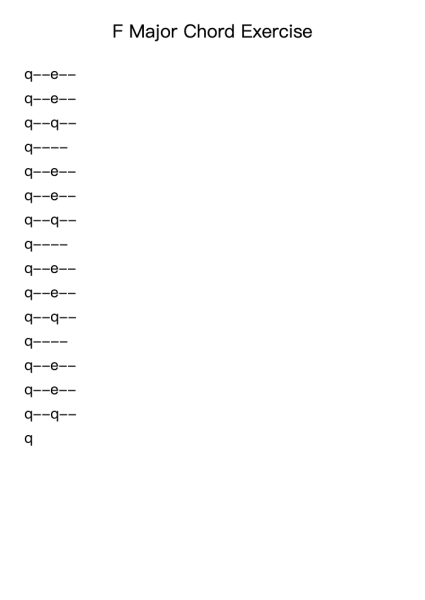 F Major Chord Exercise