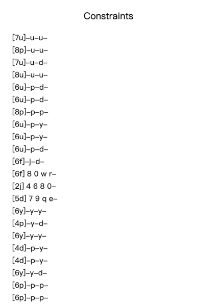 Constraints