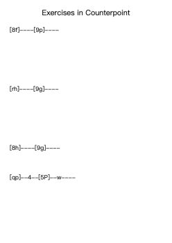 Exercises in Counterpoint, Hess 233