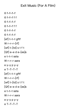 Exit Music (For A Film)
