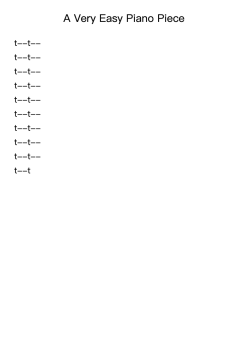A very easy piano piece