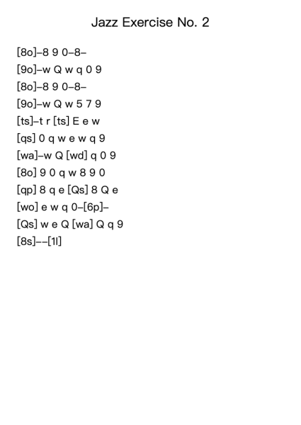 Jazz Exercise No. 2