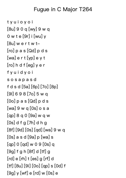 Fugue in C Major, T. 264