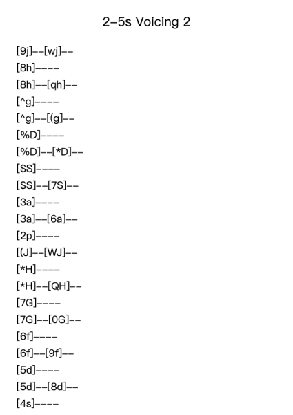 2-5s Voicing 2