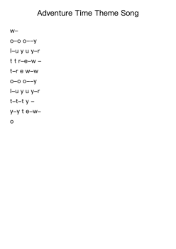 Adventure Time Theme Song