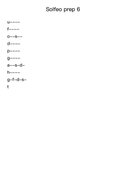 Solfeo prep 6