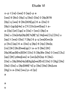 Etude VI