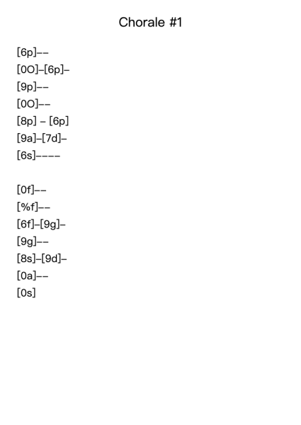 Chorale #1