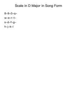 Scale in D Major in Song Form