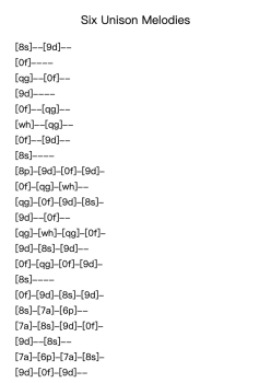 Six Unison Melodies