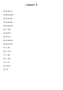 Lesson 4