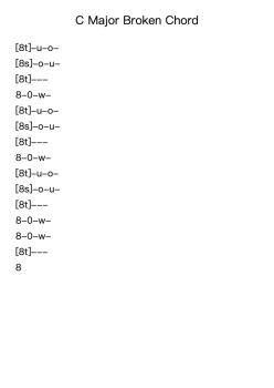 C Major Broken Chord