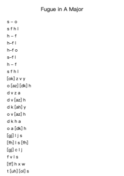 Fugue in A Major