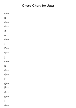 a Chord Chart for Jazz