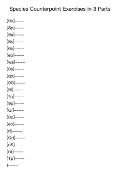 Species Counterpoint Exercises in 3 Parts