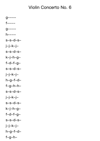 Violin Concerto No. 6