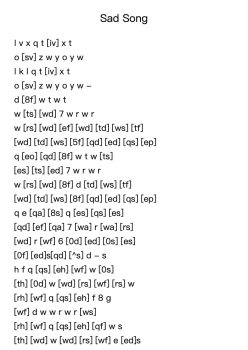 Sad Song
