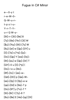 Fugue in C# Minor
